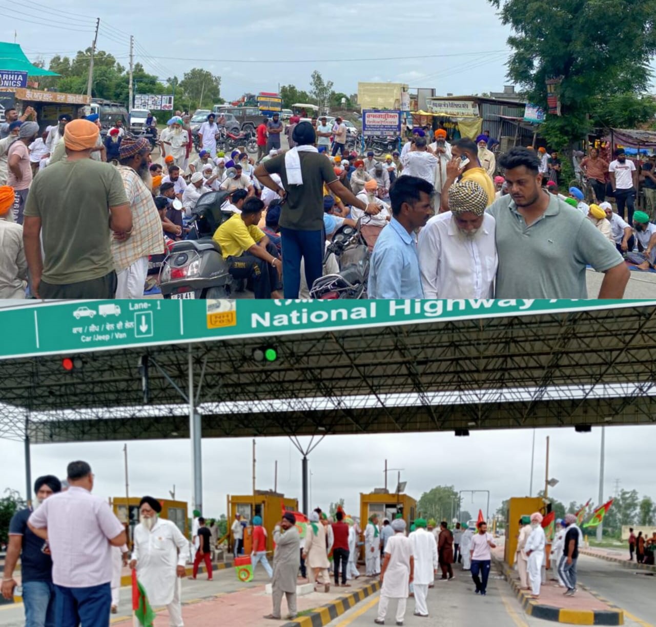 Villagers block Lohian-   Makhu Highway against river water entry