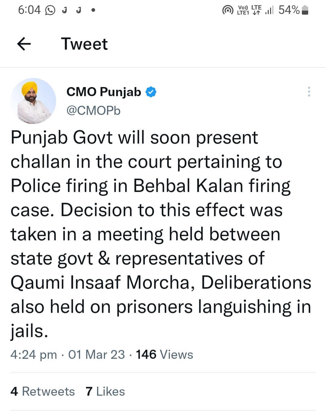 Chargesheet in Behbal kalan firing case soon-Bhagwant Singh Mann