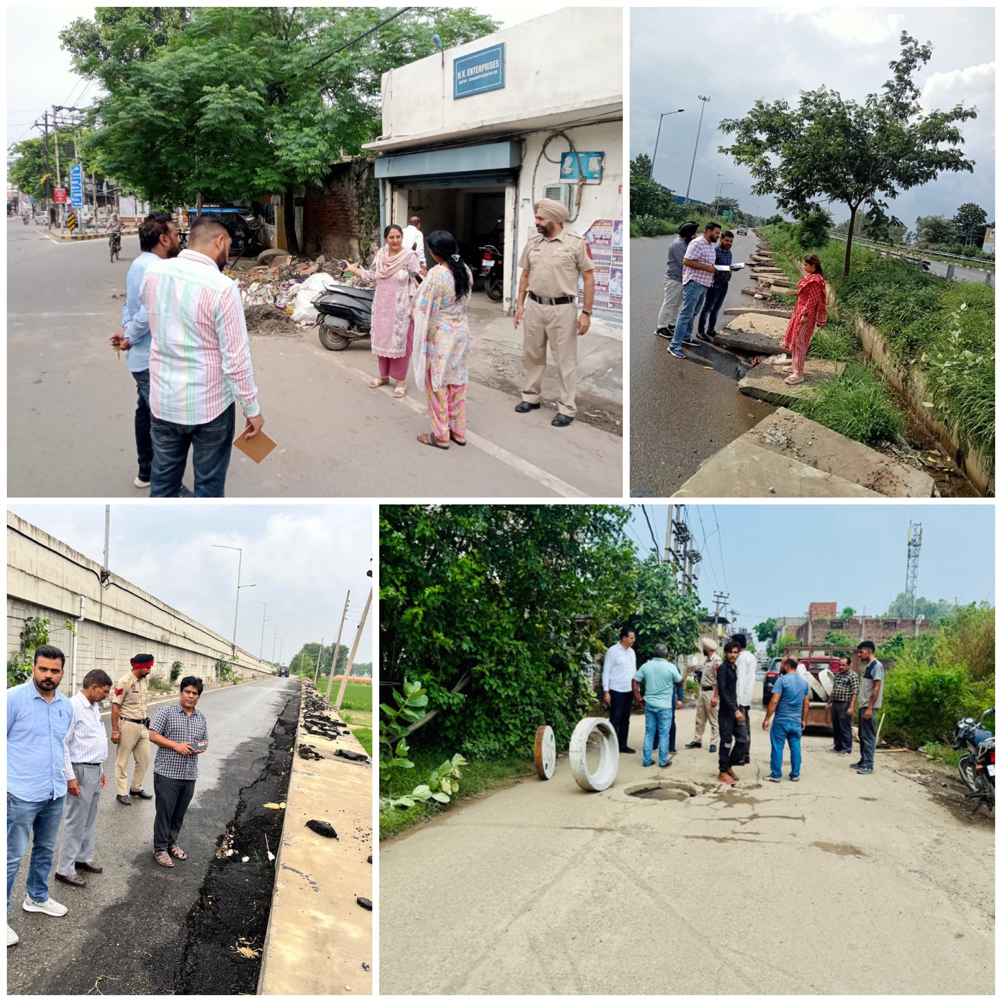 Officers visit roads adopted under Punjab cleanliness mission