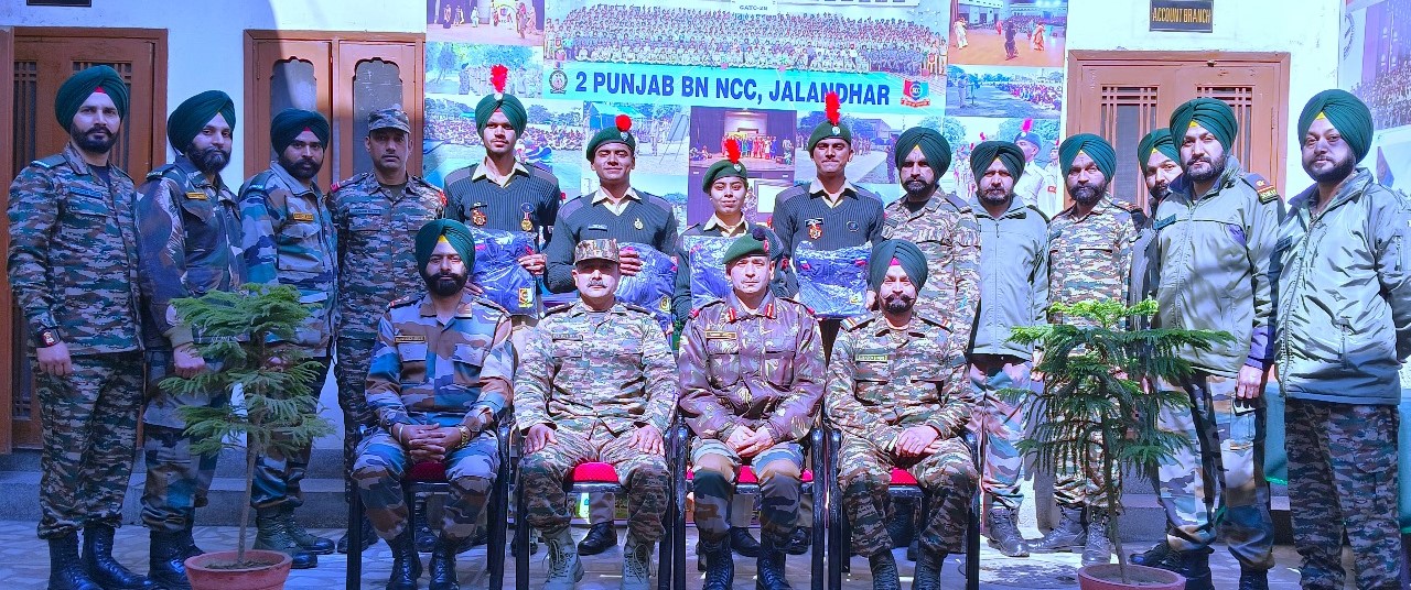 NCC cadets felicitated who participated in Republic Day parade.