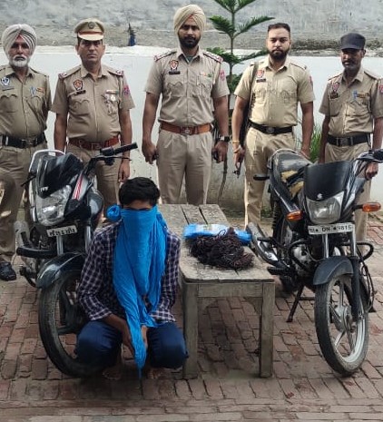 PO arrested for stealing parts of farmer’s motor.