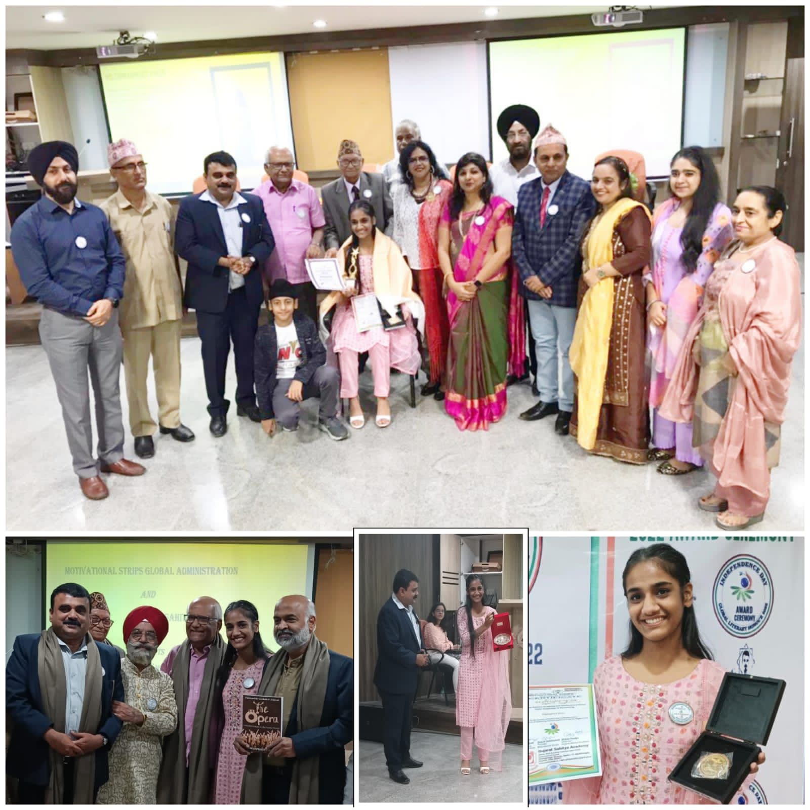 Seventeen Year Old Delhi Girl -Dipanpreet Kaur Honored and Launched her Poetry book in the International Literary Event